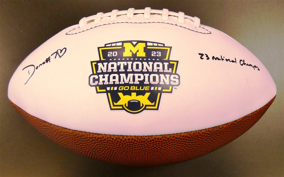 Donovan Edwards Autographed 2023 Michigan National Champs Football