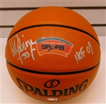 David Robinson Autographed Spurs Basketball
