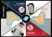 Mickey Mantle & Ted Williams #10/50 Game Used Upper Deck Card
