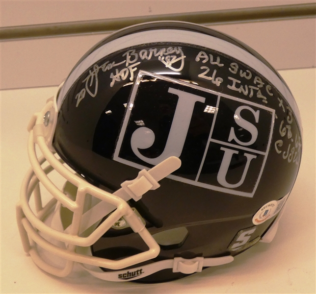Lem Barney Autographed Jackson State Mini Helmet