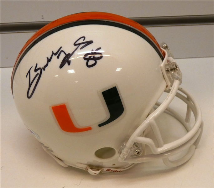 Bubba Franks Autographed Miami Mini Helmet