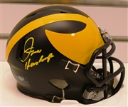 Jim Harbaugh Autographed Michigan Mini Helmet