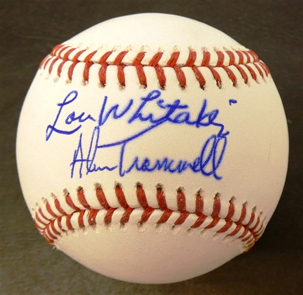 Lou Whitaker & Alan Trammell Autographed Baseball