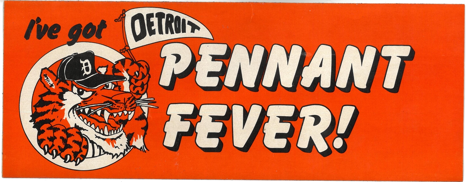 Detroit Tigers Vintage Bumper Sticker - Pennant Fever