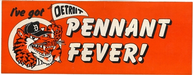 Detroit Tigers Vintage Bumper Sticker - Pennant Fever