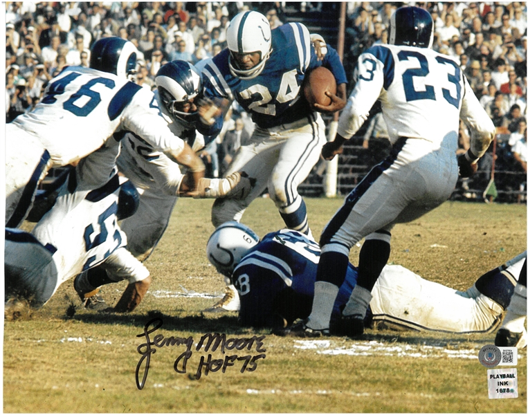 Lenny Moore Autographed 11x14