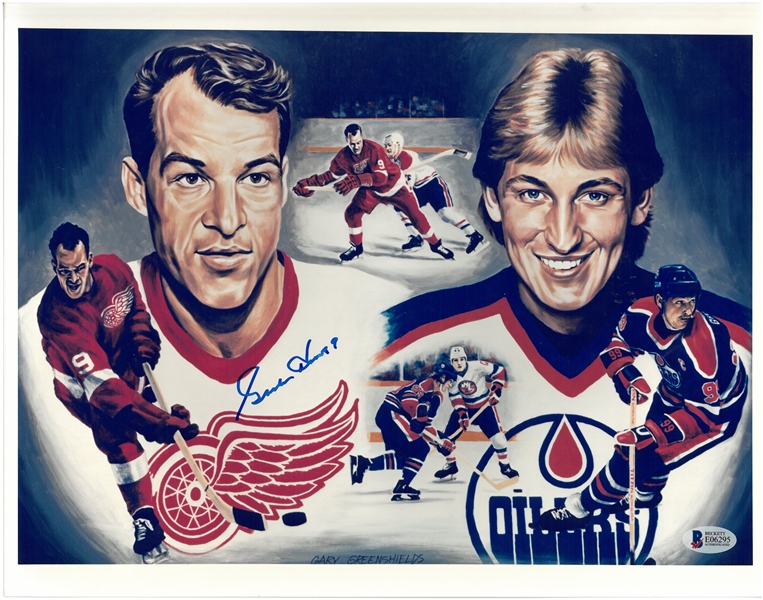 Gordie Howe Autographed 11x14 with Gretzky