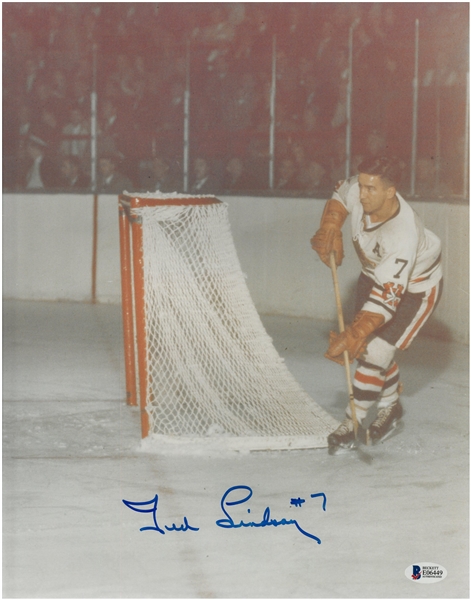 Ted Lindsay Autographed 11x14