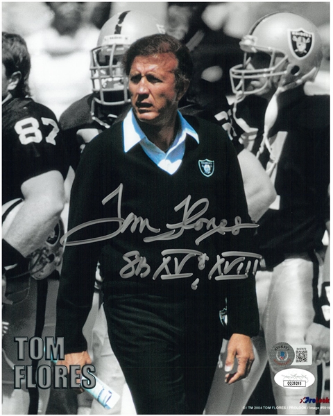Tom Flores Autographed 8x10