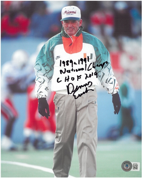 Dennis Erickson Autographed 8x10