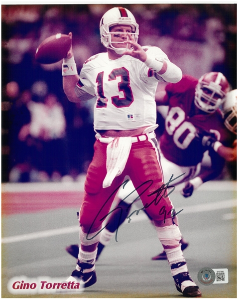 Gino Torretta Autographed 8x10