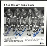 Prentice, Bathgate, Howe & Delvecchio Autographed Photo