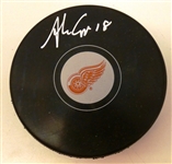 Andrew Copp Autographed Red Wings Puck