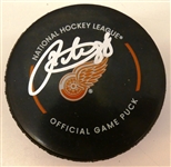 Patrick Kane Autographed Red Wings Puck
