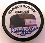 Dean Prentice Autographed Madison Square Garden Puck