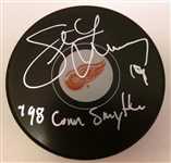 Steve Yzerman Autographed Red Wings Puck w/ Conn Smythe