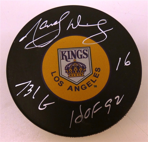 Marcel Dionne Autographed Kings Puck