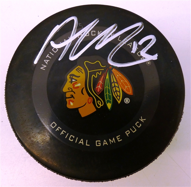 Alex DeBrincat Autographed Blackhawks Puck