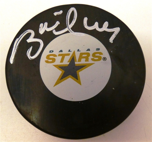 Brett Hull Autographed Stars Puck