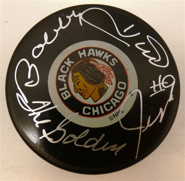 Bobby Hull Autographed Blackhawks Puck