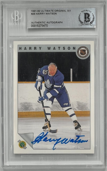 Harry Watson Autographed 1991 Ultimate