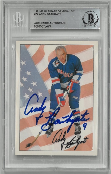 Andy Bathgate Autographed 1991 Ultimate