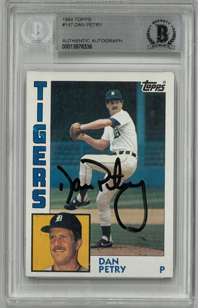 Dan Petry Autographed 1984 Topps