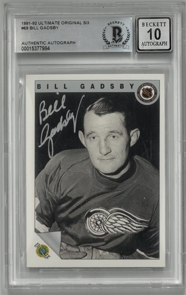 Bill Gadsby Autographed 1991 Ultimate