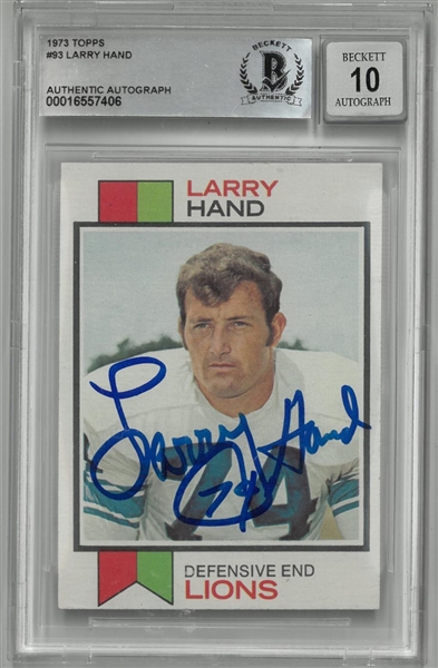 Larry Hand Autographed 1973 Topps