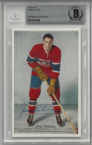 Jean Beliveau Autographed Postcard