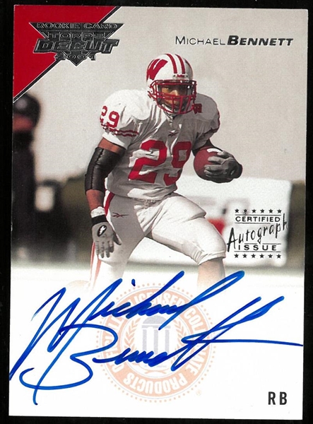 Michael Bennett Autographed Topps Rookie Card