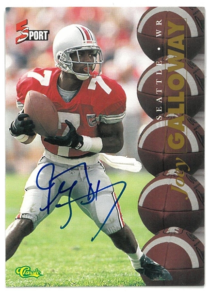 Joey Galloway Autographed Rookie Card