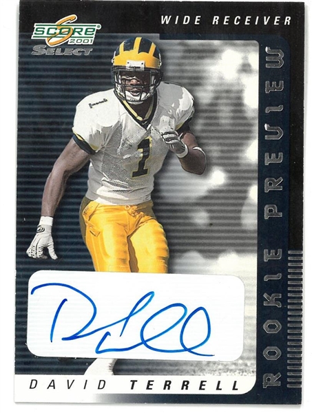 David Terrell Autographed Rookie Card