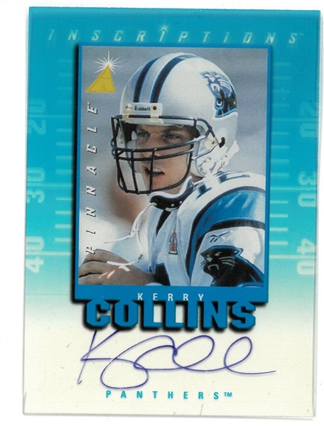 Kerry Collins Autographed Pinnacle