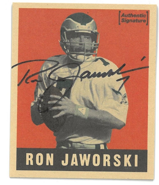 Ron Jaworski Autographed Card