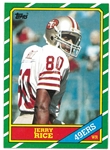Jerry Rice 1986 Topps Rookie Card