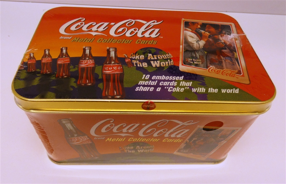Coca Cola Metal Collector Card Tin