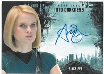 Alice Eve Autographed Card