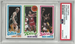 1980 Scoring Leaders PSA 7 - Magic/Bird/Dr. J