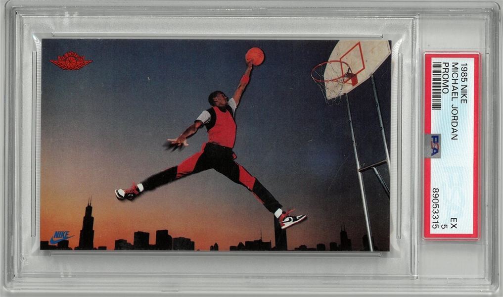 Michael Jordan 1985 Nike PSA 5 Rookie Promo Card