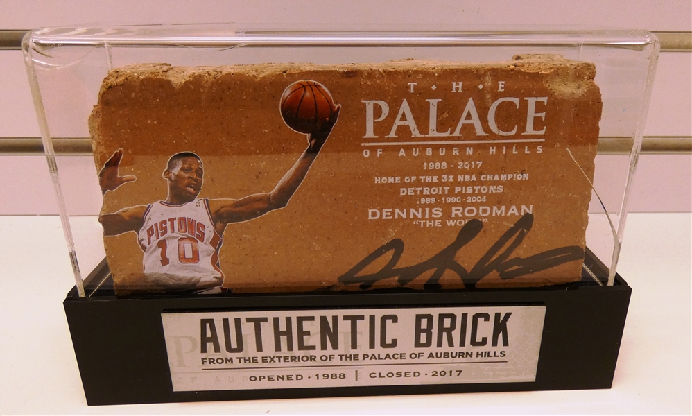 Dennis Rodman Autographed Palace of Auburn Hills Brick