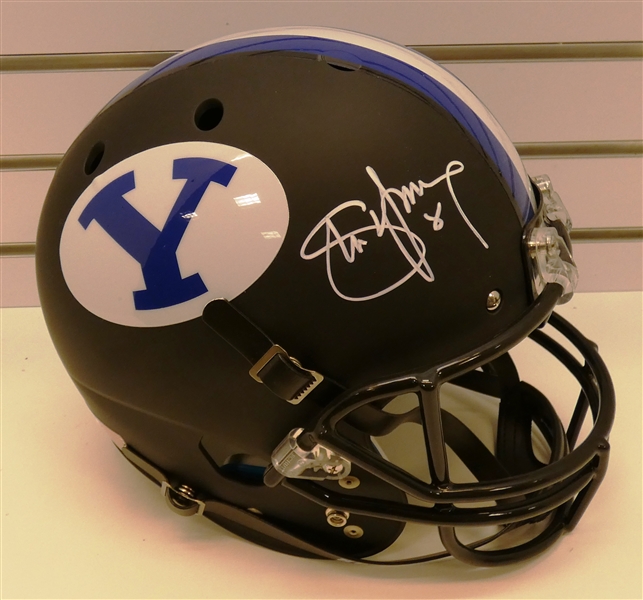 Steve Young Autographed BYU Full Size Replica Helmet