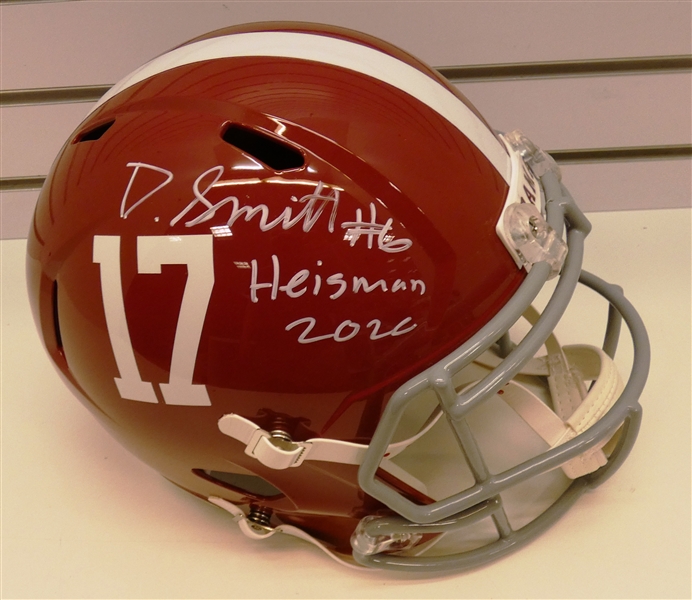DeVonta Smith Autographed Alabama Full Size Replica Helmet