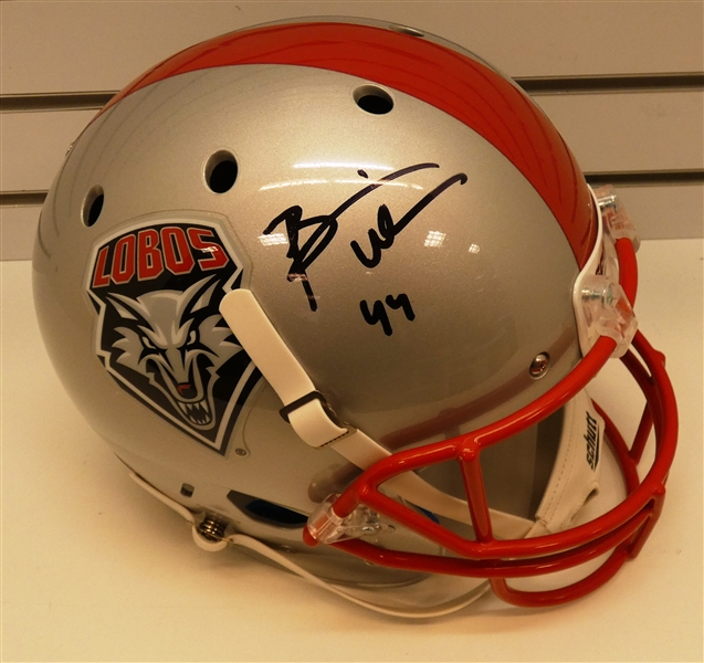 Brian Urlacher Autographed New Mexico Full Size Replica Helmet