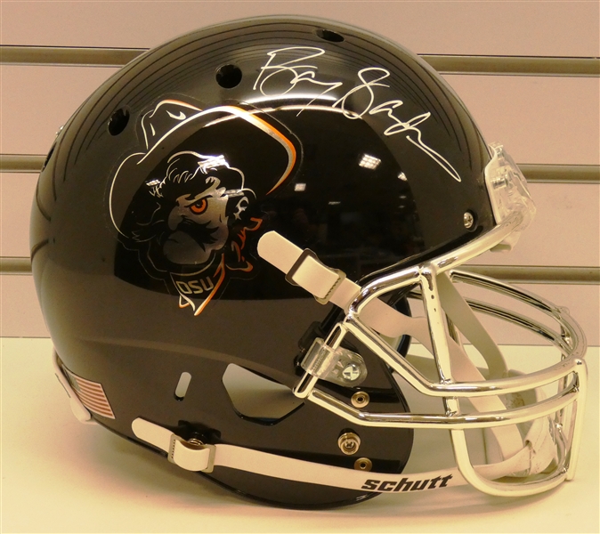 Barry Sanders Autographed Oklahoma State Full Size Replica Helmet
