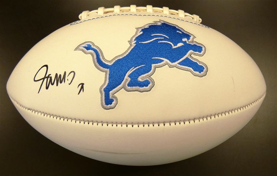 Jameson Williams Autographed Detroit Lions Football