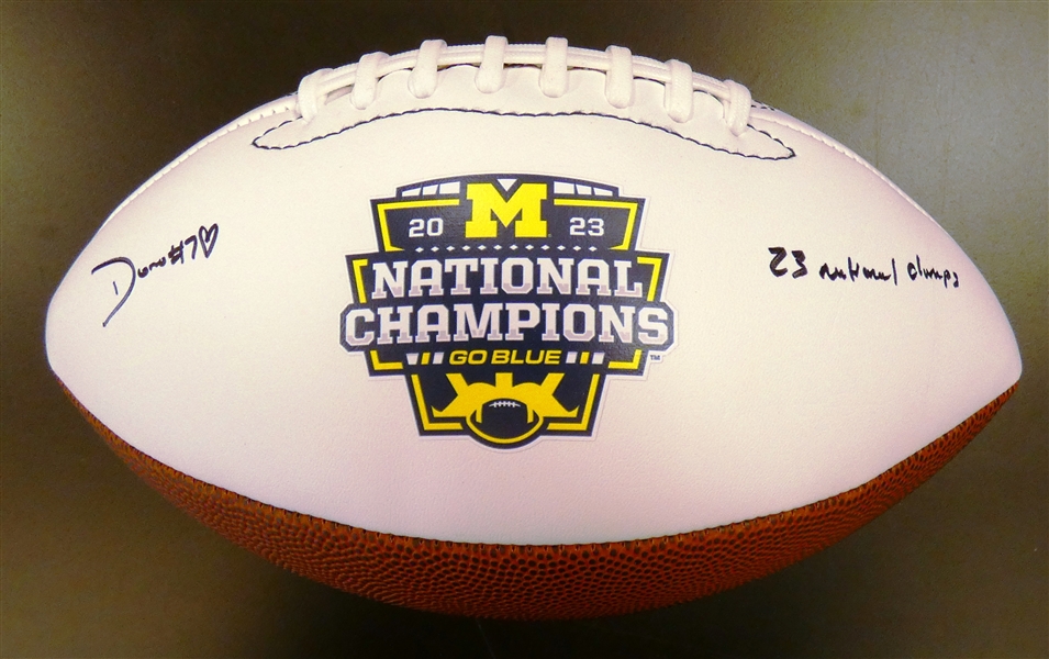 Donovan Edwards Autographed 2023 Michigan National Champs Football