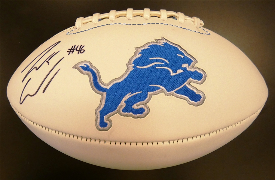 Jack Campbell Autographed Detroit Lions Football