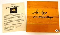 Tom Izzo Autographed MSU Championship Floor Piece