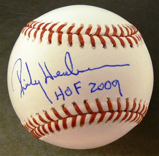 Rickey Henderson Autographed Baseball